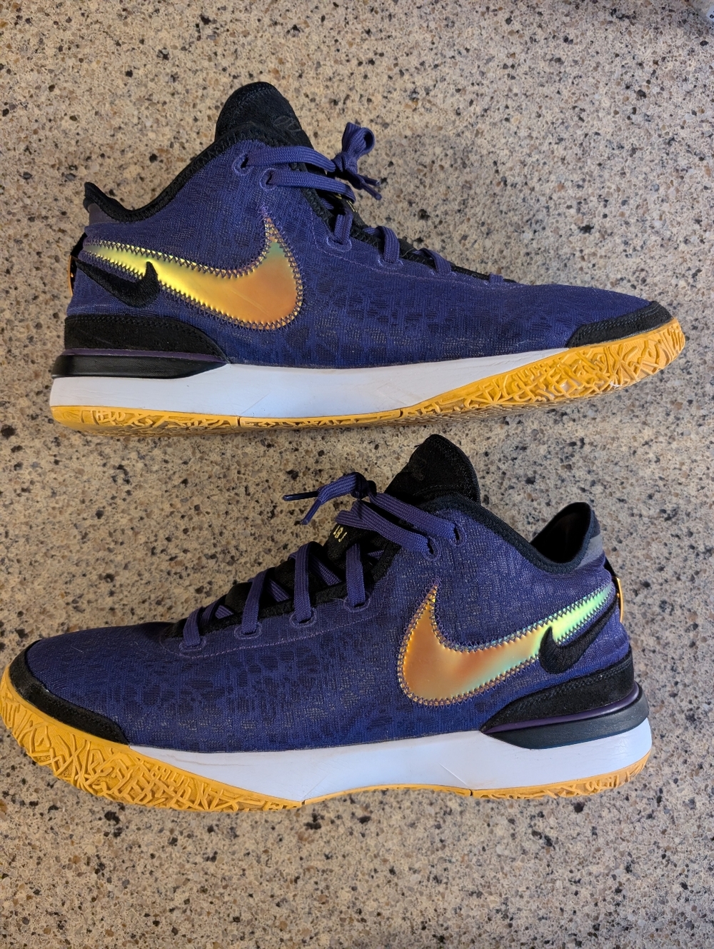 Nike Lebron James NXXT Gen Lakers Purple Black Gold Shoes size 14 Rare
